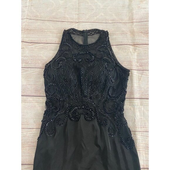 Vintage Ed Women's Young Hand Beaded Classic Black Dress - Medium - Picture 2 of 12